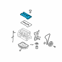 OEM 2014 Hyundai Santa Fe Sport Cover Assembly-Cylinder Head Diagram - 22400-2G670