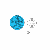 OEM 2012 Nissan Murano Aluminum Wheel Diagram - D0300-1UM9J