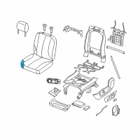 OEM 2018 Ram 1500 Seat Cushion Foam Diagram - 68064271AA