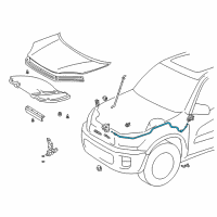 OEM 2001 Toyota RAV4 Release Cable Diagram - 53630-42060