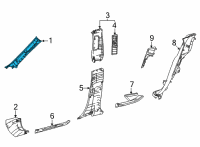 OEM 2022 Lexus NX350 GARNISH ASSY, FR PIL Diagram - 62210-78020-A0