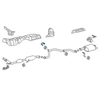 OEM 2022 Lexus ES250 Bracket, Exhaust PIP Diagram - 17573-25010