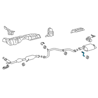 OEM 2020 Toyota Avalon Rear Muffler Hanger Diagram - 17577-0P050