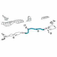 OEM 2019 Lexus ES300h Exhaust Pipe Assembly Diagram - 17420-25060