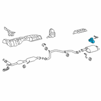 OEM 2021 Toyota Camry Rear Muffler Hanger Diagram - 17566-F0010