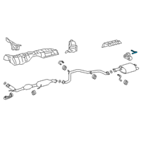OEM Toyota Avalon Rear Muffler Hanger Diagram - 17575-0P200