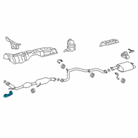 OEM 2018 Toyota Camry Front Pipe Hanger Diagram - 17572-0P170