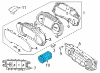 OEM Kia Niro EV Button Start Swtich Assembly Diagram - 95430Q4700