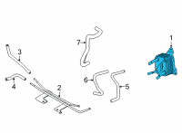 OEM 2020 Nissan Sentra Oil Cooler Assy-Auto Transmission Diagram - 21606-28X3A