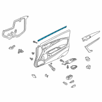 OEM 2015 Honda Accord Weatherstrip, L. FR. Door (Inner) Diagram - 72375-T3L-A01