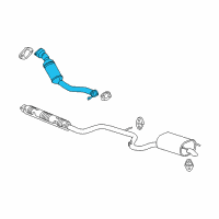 OEM Buick LaCrosse 3Way Catalytic Convertor Assembly (W/ Exhaust Manifold P Diagram - 15861399