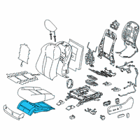 OEM 2019 Lexus RX450hL Pad, Front Seat Cushion Diagram - 71512-48270