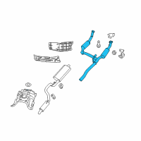 OEM 2009 Dodge Nitro Exhaust Pipe And Converter Diagram - 52125351AD