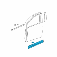 OEM Honda Pilot Protector Assy., R. FR. Door Side *B533M* (STEEL BLUE METALLIC) Diagram - 75302-S9V-A02ZB