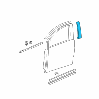 OEM 2003 Honda Pilot Garnish, R. FR. Door Sash *NH70* (BLACK GLOSS 20) Diagram - 72430-S9V-A00ZA