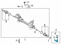 OEM Toyota Sienna Outer Tie Rod Diagram - 45460-09400