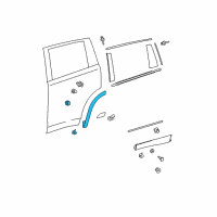 OEM 2014 Toyota Highlander Lower Molding Diagram - 75077-0E010