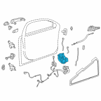 OEM 2015 Cadillac SRX Latch Diagram - 13579490