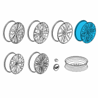 OEM 2022 Cadillac XT6 Wheel, Alloy Diagram - 84465272