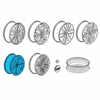 OEM 2022 Cadillac XT5 Wheel, Alloy Diagram - 84520426