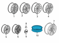 OEM 2017 Cadillac XT5 Spare Wheel Diagram - 23464013