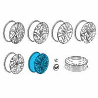 OEM Cadillac XT6 Wheel, Alloy Diagram - 23403702