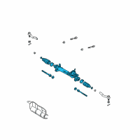 OEM 2003 Lexus ES300 Left Hand Drive Power Steering Rack And Pinion Diagram - 44200-33332