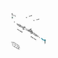 OEM 2003 Toyota Camry Outer Tie Rod Diagram - 45470-09010