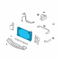 OEM Cadillac DeVille Radiator Assembly Diagram - 89018528