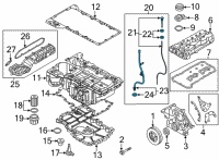 OEM BMW X7 OIL DIPSTICK WITH GUIDE TUBE Diagram - 11-43-5-A47-BD0