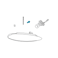 OEM 2002 Chrysler PT Cruiser Headlamp Bulb Diagram - L0009006XS