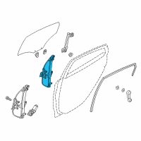 OEM 2013 Hyundai Accent Passenger Side Rear Door Window Regulator Assembly Diagram - 83402-1R000