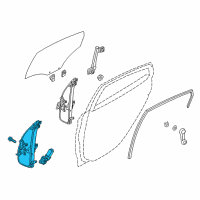 OEM 2012 Hyundai Accent Rear Left Power Window Regulator Assembly Diagram - 83401-1R110