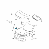 OEM 2008 Scion xB Support Rod Holder Diagram - 53452-12100