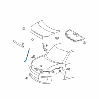 OEM Scion Support Rod Diagram - 53440-12121