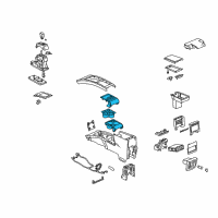 OEM 2005 Cadillac SRX Holder Asm-Front Floor Console Cup *Ebony Diagram - 25768249
