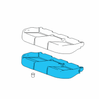 OEM Chevrolet Malibu Limited Pad-Rear Seat Cushion Diagram - 23399374