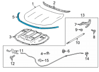 OEM Buick Envision Front Weatherstrip Diagram - 84882844