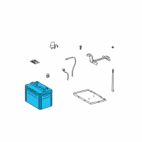 OEM 2004 Toyota Highlander Batteries Diagram - 054424F60575