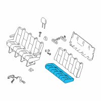 OEM 2008 Dodge Sprinter 2500 Rear Seat Cushion Diagram - 1MY231A6AA