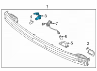 OEM Kia Carnival Holder & Wiring-Rear Diagram - 92492R0000