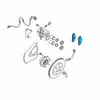 OEM Nissan Frontier Front Brake Pads Kit Diagram - D1060-ZP00C