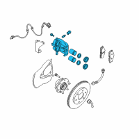 OEM 2009 Nissan Frontier CALIPER Assembly-Front LH, W/O Pads Or SHIMS Diagram - 41011-ZP02A