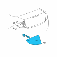 OEM 2009 Pontiac G5 Tail Lamp Assembly Diagram - 22751399