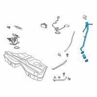 OEM 2018 BMW M6 Gran Coupe Plastic Filler Pipe Diagram - 16-11-2-284-207