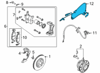 OEM 2022 Hyundai Sonata Sensor Assembly-Wheel Speed, LH Diagram - 58930-L1000