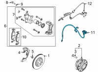 OEM 2021 Hyundai Sonata Hose-Brake Front, LH Diagram - 58731-L1100