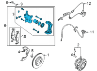 OEM 2022 Hyundai Sonata CALIPER KIT-BRAKE, LH Diagram - 58180-L1A70