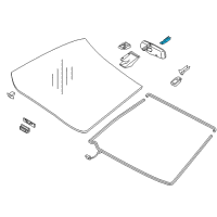 OEM 2018 Lexus ES350 Cover, Inner Rear View Diagram - 87818-33040