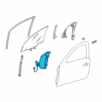 OEM 1997 Honda Civic Regulator Assembly, Left Front Door Diagram - 72250-S04-A04